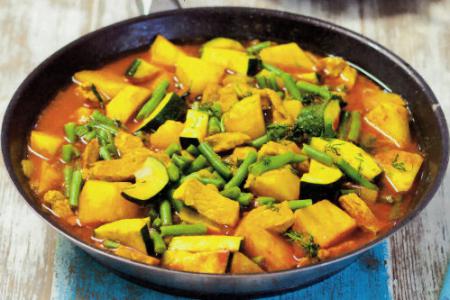 Wieprzowe curry z warzywami